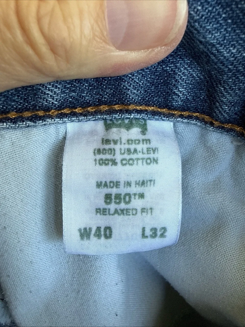 Levi’s 550 Relaxed Fit Jeans 40x32 Actual Measurements 40x31